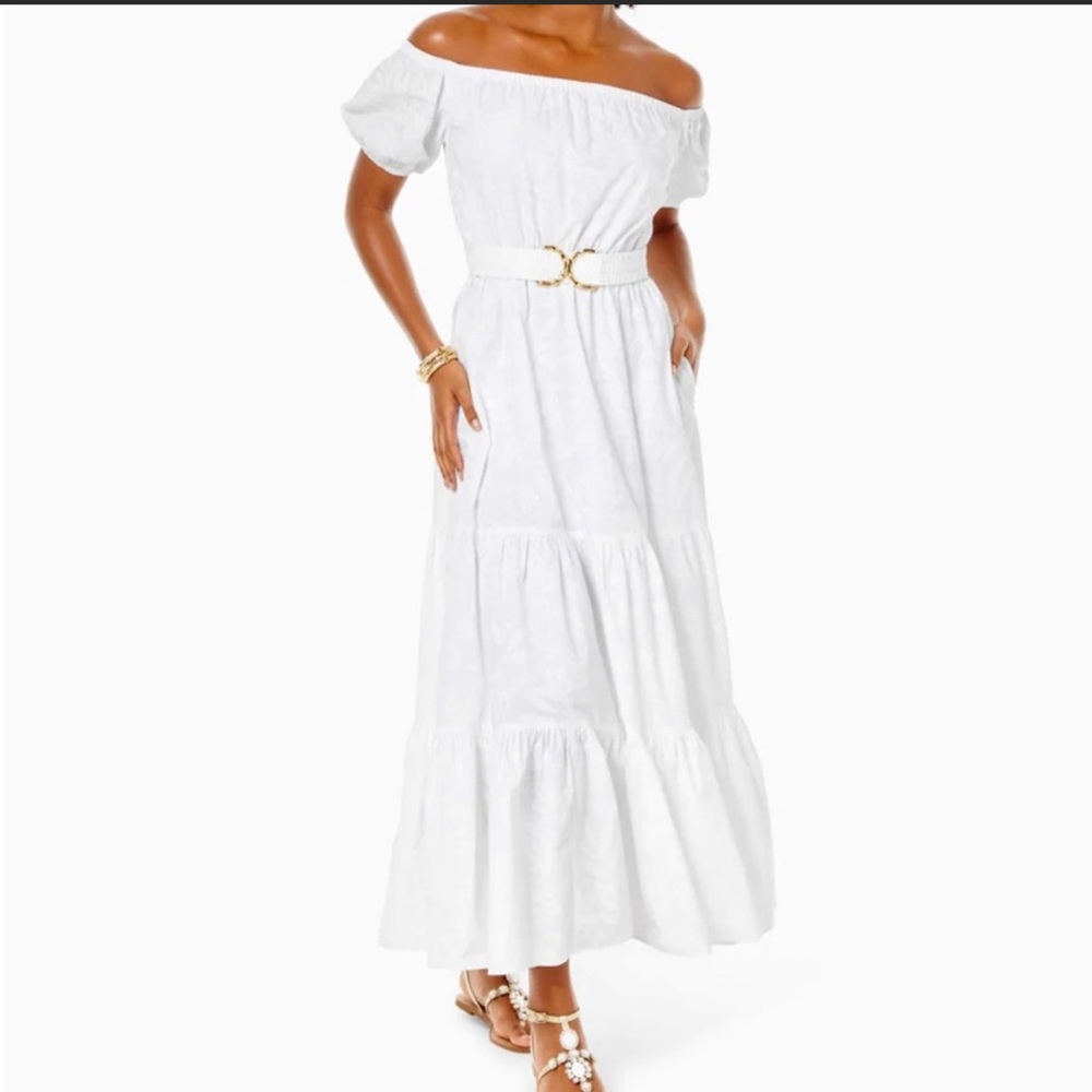 Lilly Pulitzer Nessa Off-The-Shoulder Maxi Dress